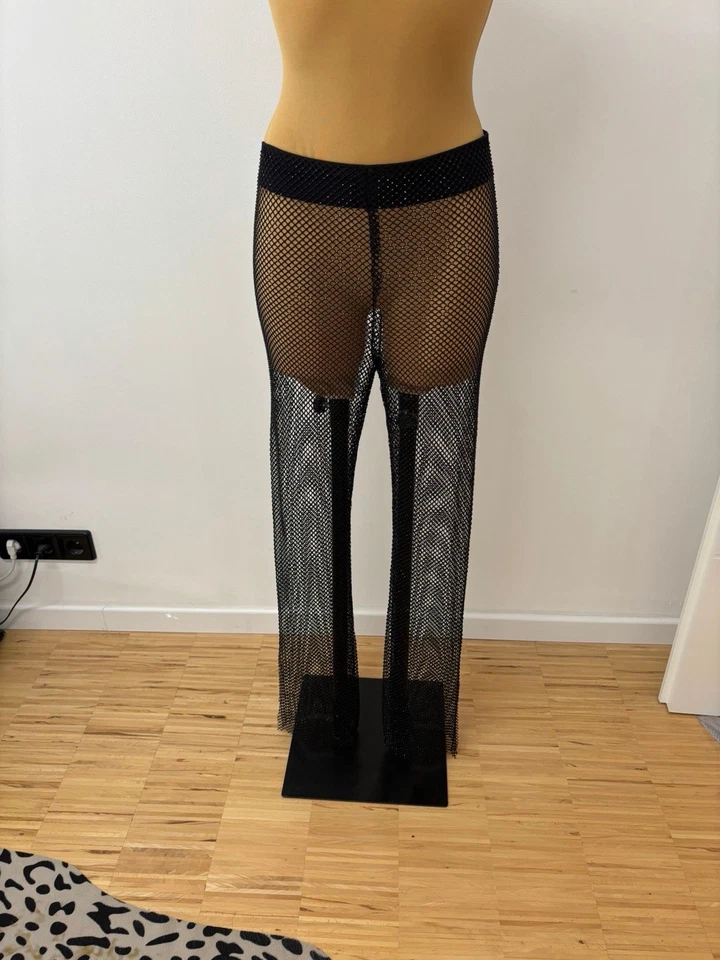 ZARA Netz-Hose mit Strass, neu mit Etikett - Bild 1 von 4