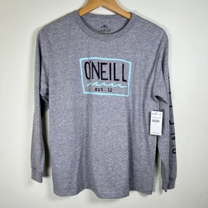 O'Neill Clash Langarm-T-Shirt grau Kinder Large neu mit Etikett Surf Grafik Tee - Bild 1 von 3