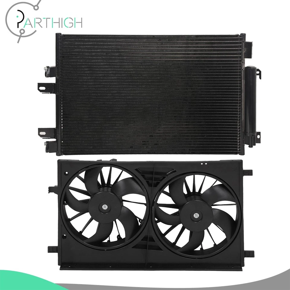 Dual Cooling Fan And AC Condenser Car Electric For 2010 2011-2012 Dodge Caliber - Изображение 1 из 4