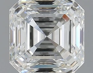 Asscher Cut 2 Carat Cert. AGI Natural Mined Diamond Loose H color VVS2 clarity - Picture 1 of 2