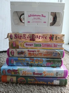 VTG Barney Vhs Lot Of 7 Halloween Beach Zoo And More - Picture 1 of 10