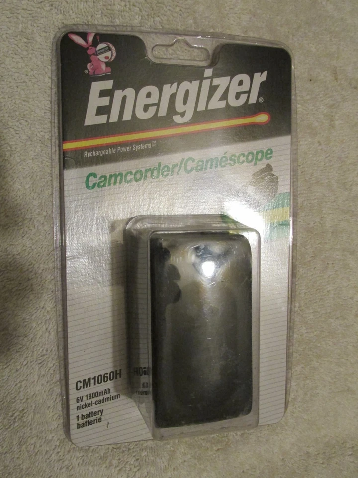 Batería de videocámara Energizer NOS de colección nueva - Paquete CM1060H 6V Canon 8 mm Foto 1 de 4