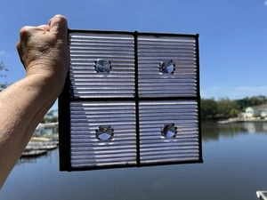 Rare Solar Prism Co. Glass Large Jewel Prism Window Tile section - with 4 tiles - Picture 1 of 23