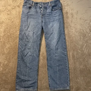 Levi's Jeans Herren 30x30 501 Original Fit Blau Button Fly 100% Baumwolle Denim Hose - Bild 1 von 10