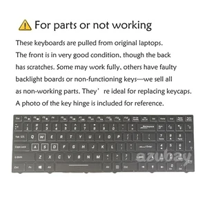 US UI Laptop Keyboard for Clevo N857EP6 N857HJ1 N857HK1 N870EJ1 N870EK1 N870EP6 - Picture 1 of 9