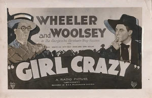 GIRL CRAZY ORIGINAL ART PHOTOGRAPH ROBERT WOOLSEY 1932 PRE CODE RARE - Bild 1 von 2