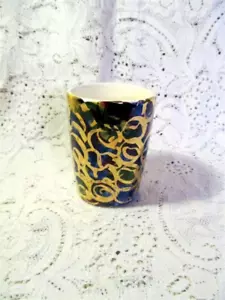OOAK-CALPOTTER VINTAGE MULTI-COLORED POTTERY-SMALL TUMBLER - Picture 1 of 4