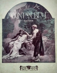 Mountain Belle polca escocesa 1912 Pretty Maiden Partitura musical vintage - Imagen 1 de 2