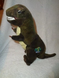 Dinosaur T-Rex Green Yellow Plush Stuffed Animal Kookeys Unlock The Fun 10 VOX - Picture 1 of 5
