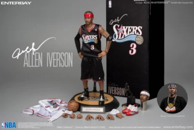 Allen Iverson Signed 1/6 Scale Philadelphia 76ers Enterbay Figurine PSA Z39011 - Image 1 of 2