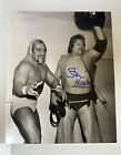 Stan Hansen Signed Metallic Photo w/ Hulk Hogan WWE WWF WCW