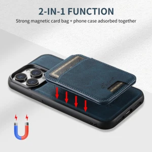 Custodia magnetica Mag Safe staccabile Fr iPhone 16 15 14 13 12 Pro Max con portafoglio carte - Foto 1 di 28