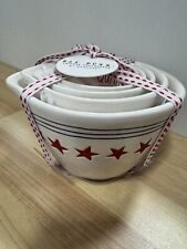 Rae Dunn Patriotic Stars & Stripes Measuring Cups 4th Of July Home Decor NWT HTF