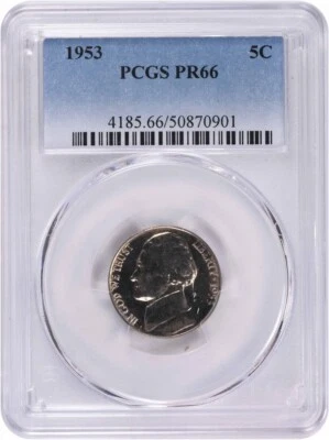 1953 Jefferson Nickel PR66 PCGS - Image 1 of 2