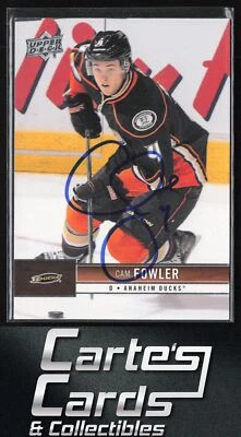 Cam Fowler 2012-13 Upper Deck #4 Anaheim Ducks TTM/IP Signed Auto - Image 1 of 2