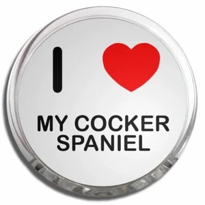 My Cocker Spaniel I Love Heart Memo Fridge Magnet Plastic Clip (58mm) - Picture 1 of 2