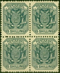 Transvaal 1896 5s Slate SG212 Fine MNH 4er Block (2) - Bild 1 von 1