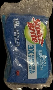 3M Scotch Brite ZERO SCRATCH Blue Scrub Sponge S-Shaped Grip - Picture 1 of 1