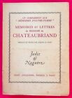 MEMOIRES ET LETTRES DE MADAME DE CHATEAUBRIAND - MEMOIRES D'OUTRE-TOMBE - 1929