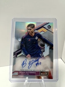 2023 Topps Finest MLS Brian Gutierrez Rookie Refractor Auto - Picture 1 of 8