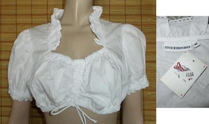 WEISSE DIRNDLBLUSE - SPITZE - COTTON/POL. - STOCKERPOINT - WIE NEU - GR. 42 - Bild 1 von 1