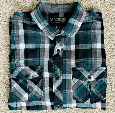 Camisa con botones de franela de algodón talla M mediana de un solo dueño a máquina a cuadros Bean L/S para hombre Foto 1 de 4