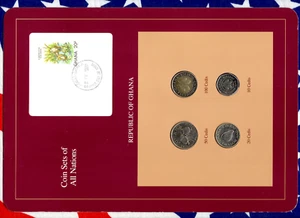 Coin Sets of All Nations Ghana UNC 100, 50, 20, 10 Cedis 1991 - Picture 1 of 3