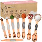 Rose Gold Magnetic Measuring Spoons Set Of 8, Stainless Steel, Double Ended S...