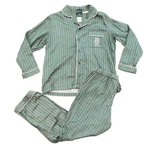 Pottery Barn Teen Pajamas Size Large Harry Potter Slytherin House 2pc Green - Picture 1 of 9