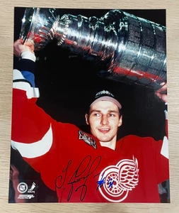 SERGEI FEDOROV SIGNED 8x10 DETROIT RED WINGS STANLEY CUP COA - Picture 1 of 3