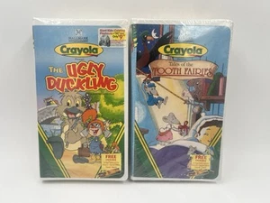 2 SEALED Vintage Crayola Presents Tales Of The Tooth Fairies Ugly Duckling VHS - Picture 1 of 6