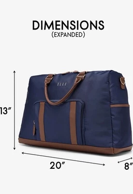 Bolso de Lona ELLE Luxe Journey 30L Sarga y Cuero Vegano Fin de Semana Foto 1 de 4