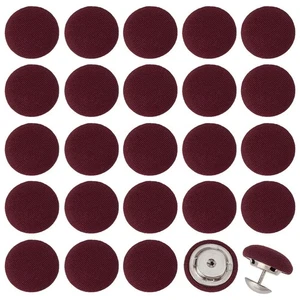 32 Sets 0.67Inch Baseball Cap Button, Top Replacement Hats Button Dark Red Cl... - Picture 1 of 6
