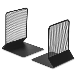 Lorell Mesh Bookend - Desktop - Black - Steel, Mesh - 1pair (llr-84242) - Picture 1 of 7