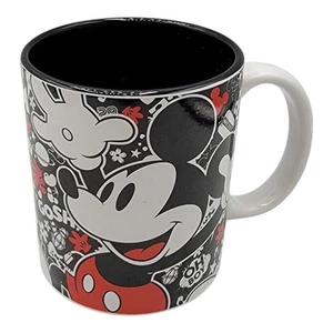 Disney World 28 MICKEY MINNIE MOUSE 12 oz taza de café negro blanco Jerry Leigh - Imagen 1 de 9