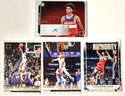 Lote de 4 tarjetas Panini Photogenic - Wizards 2024-25 (incluye AJ Johnson automático) Foto 1 de 2
