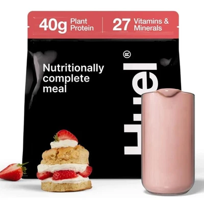 Huel Strawberry Shortcake 40g Vegan Protein Complete Meal 17 Serving NEW - Image 1 of 2