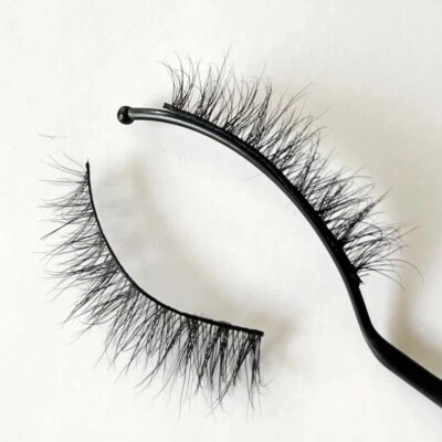 3D Natural Bushy Cross Mink Eyelashes Mink Hair Eye Lashes Black new USA SELL - Image 1 of 4