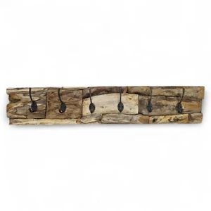 Perchero De Raíz De Teak De Madera Maciza Con Ganchos De Pared - Imagen 1 de 5