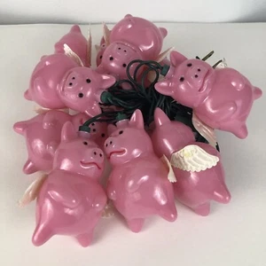 Flying Pink Pigs Electric String Lights Blow Mold Tested Working - Picture 1 of 4