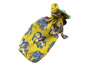 Reusable gift bags with drawstring, big gift bag, handmade gift wrap, lime green - Picture 1 of 4