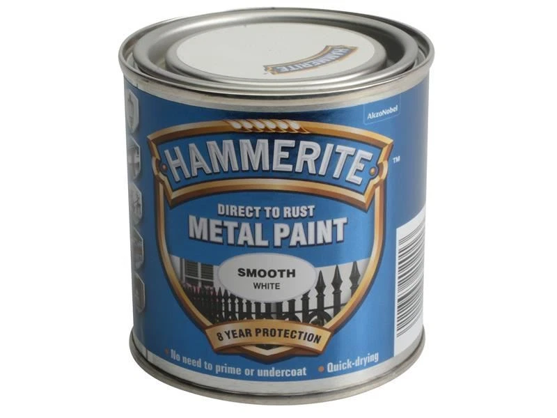 Hammerite Pintura Directa al Óxido para Metales - Blanco Liso, 250ml - Imagen 1 de 1