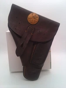 German WW1 Pistol Leather Holster with Bavarian Military Button Insert - Bild 1 von 7