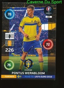 220 PONTUS WERNBLOOM SWEDEN CARD ADRENALYN ROAD TO UEFA EURO 2016 PANINI T