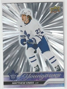23-24 UPPER DECK OUTBURST SILVER YOUNG GUNS ROOKIE #222 MATTHEW KNIES RC LEAFS