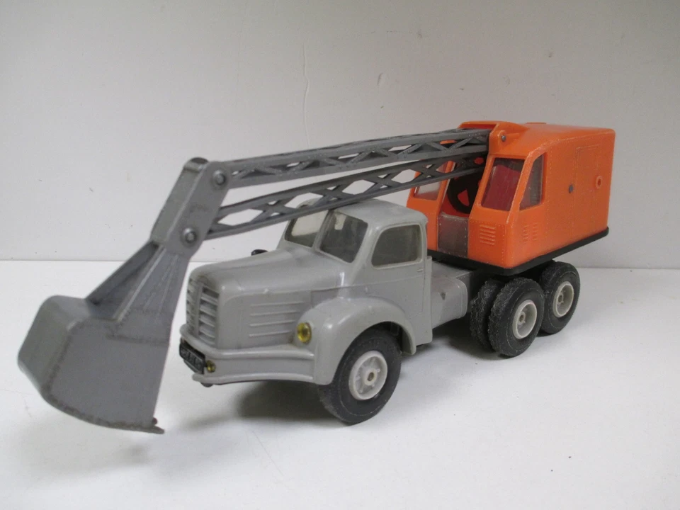 BERLIET TBO 15 CAMION PELLE MECANIQUE Gris et Orange par NOREV N° 114 au 1/43 - Photo 1/4