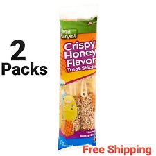 Wild Harvest Crispy Honey Flavor Treat Sticks For Parakeets, 2 Packs of 8 Oz