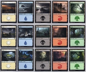 Shadows over Innistrad - 1x Complete 15 Card Basic Land Set - Near Mint - Imagen 1 de 1