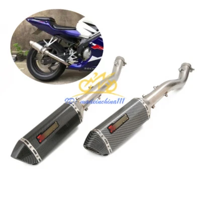 For Honda CBR600F4i 2001-2007 Exhaust Mid Link Pipe Muffler Tips Slip on System - Image 1 of 4