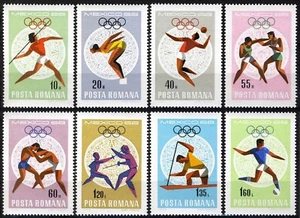 Rumänien 1968, Olympische Sommerspiele, Mexiko-Stadt Satz postfrisch, Mi 2697-2704 - Bild 1 von 1